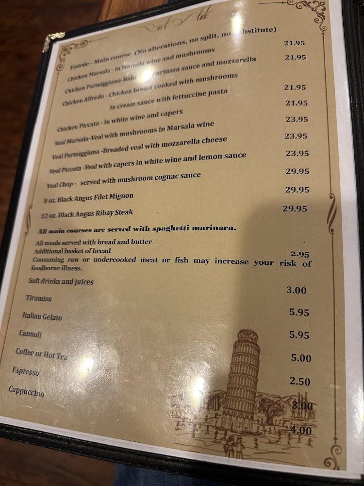 Amarone Italian Restaurant in Sandusky, OH Menu image 2